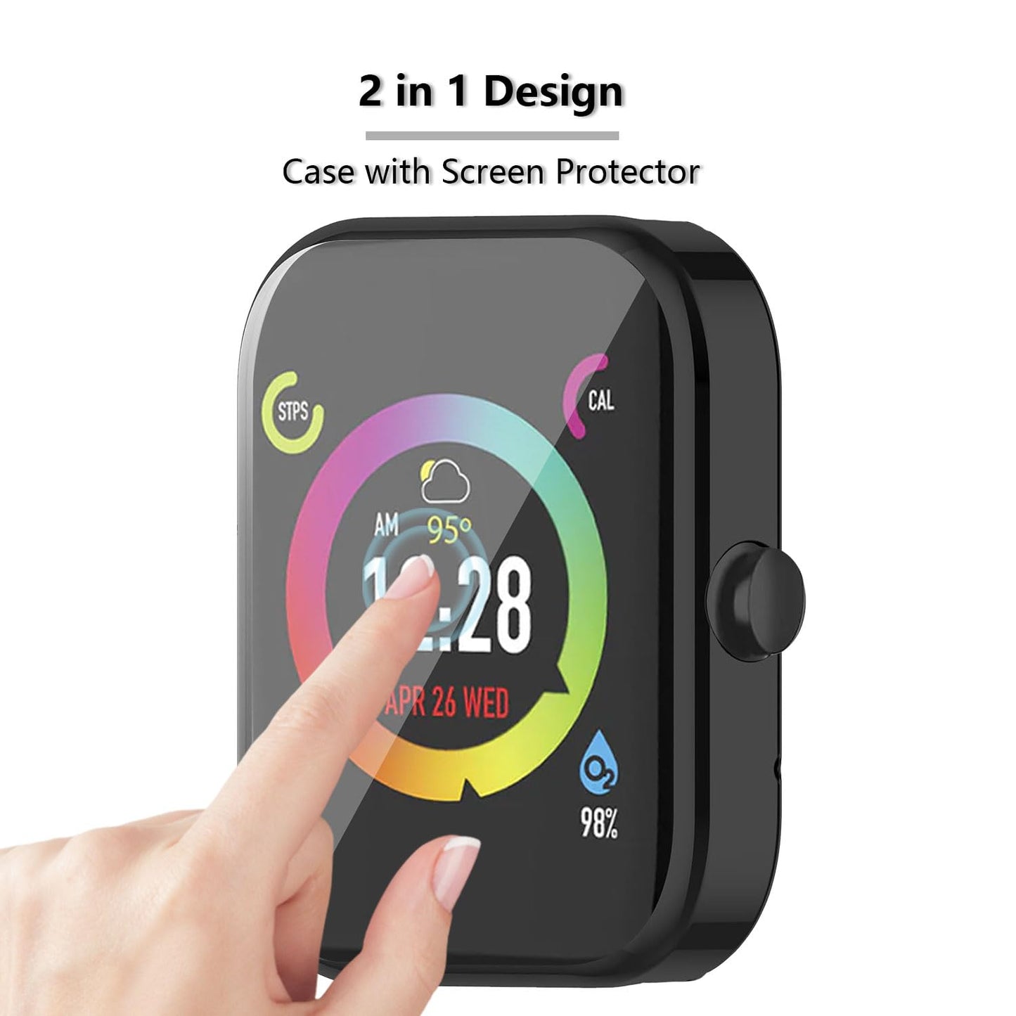 [2-Pack] Screen Protector Compatible With 3Plus Vibe Lite (Not For Bt) Case, Soft Tpu Plated Case All-Around Protective Screen F