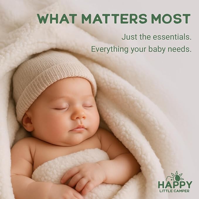 Happy Little Camper Super Saver Diapers, Size 2, 100 Count | Budget-Friendly Disposable Baby Diapers for Sensitive Skin | Hypoallergenic, Fragrance-Free, Ultra Absorbent
