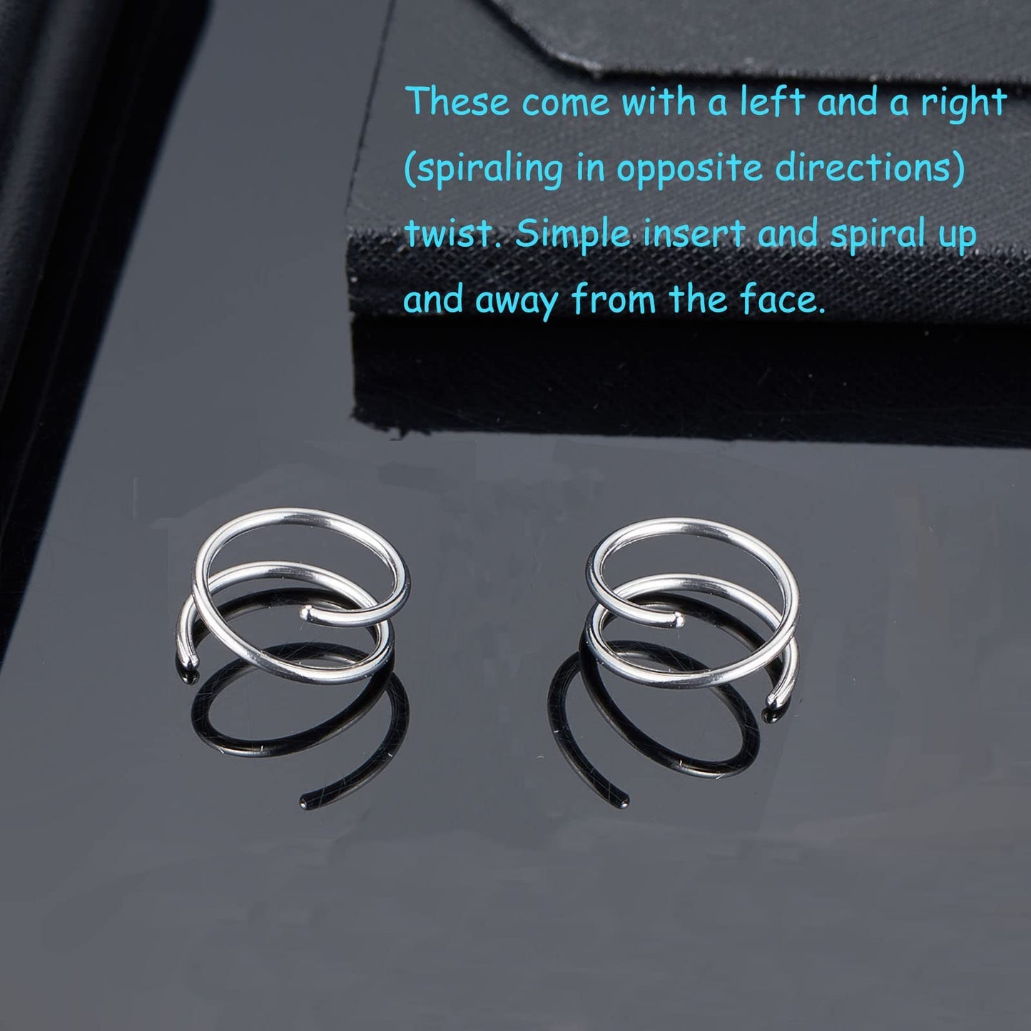 Double Hoop Earrings for Single Piercing,Double Earrings for One Hole, Handmade Cartilage Piercing, Twist Hoop Huggie Earrings f