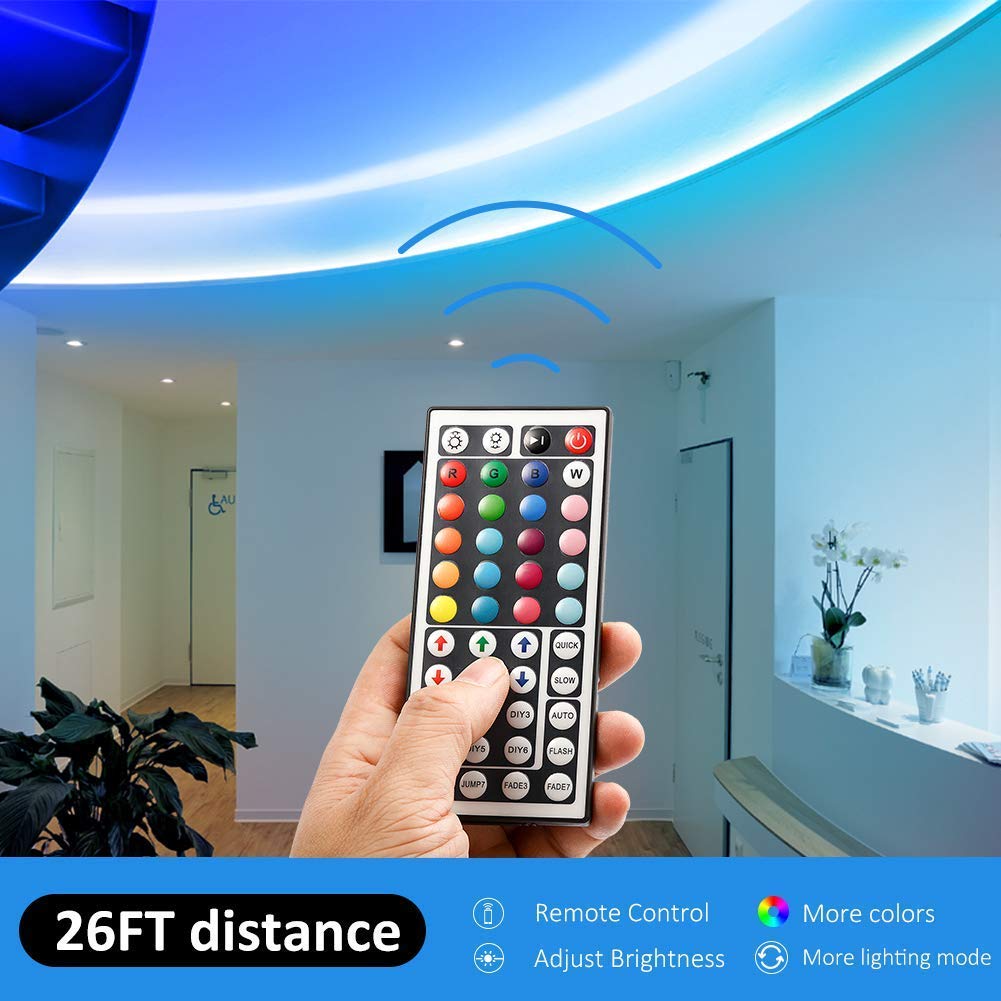 Daybetter Led Strip Lights 16.4Ft Multicolor With Remote Controller & Power Supply, Model Flsl-R5031-Rgb-Us, Plastic