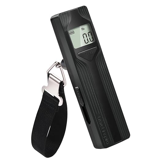 travel inspira Luggage Scale Battery-Free, Travel Essentials, Portable Handheld Digital Suitcase Weight Scale for for Trav...