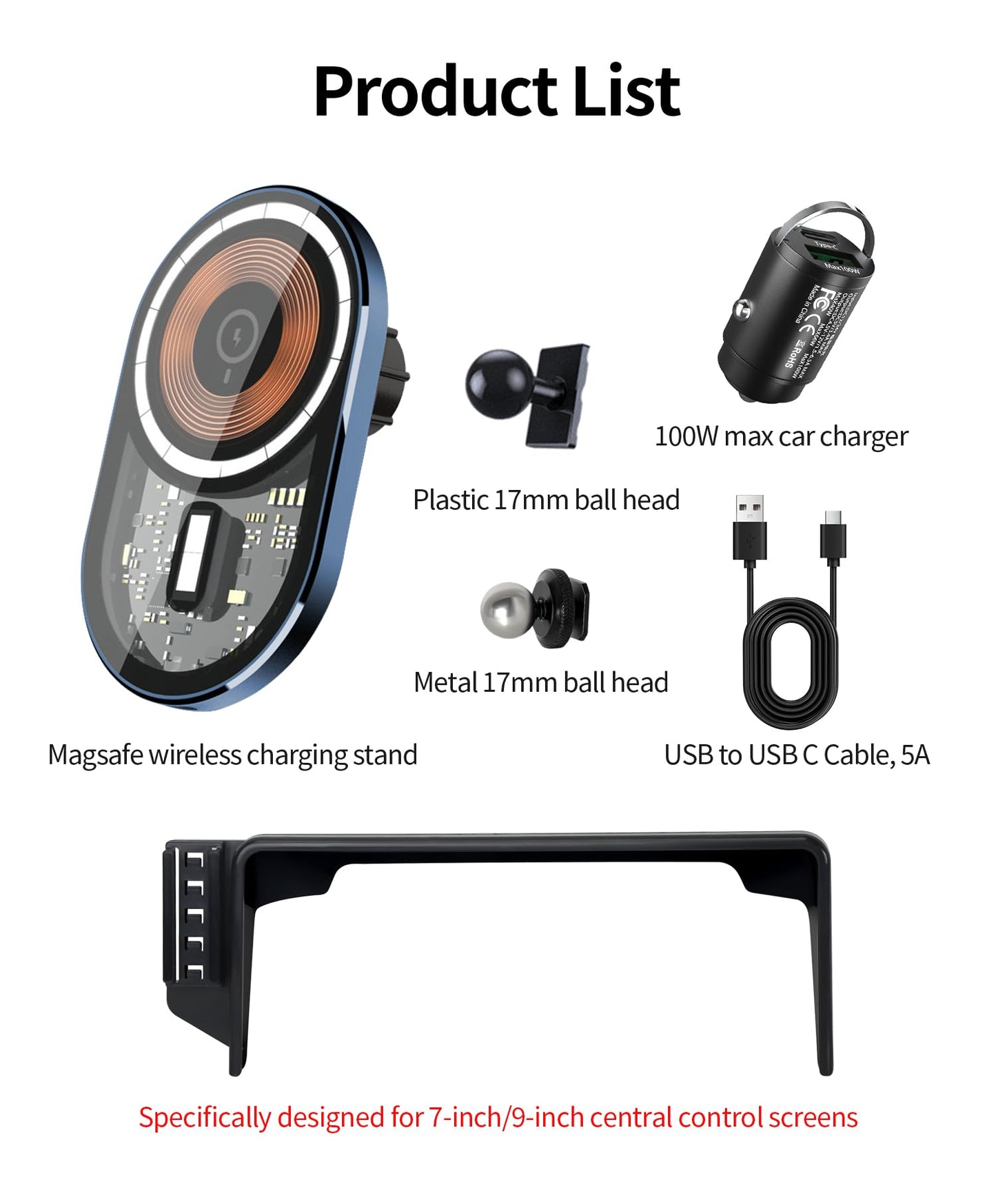 Masergogo Wireless Charging Car Phone Holder For Acura Integra 2023-2025 Integra Type S 2024 2025/Adx 2025 Accessories 7/9 Inch