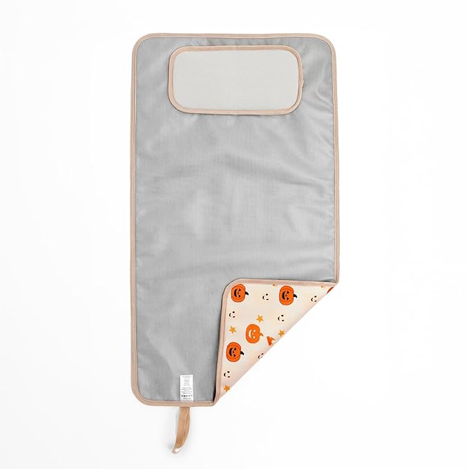 Hamur Home Portable Changing Pad – Waterproof, Washable & Easy Wipe Clean, Foldable Travel Baby Changing Mat for Diaper Bag, Compact & Lightweight, Must-Have for Newborns (Halloween Pattern)