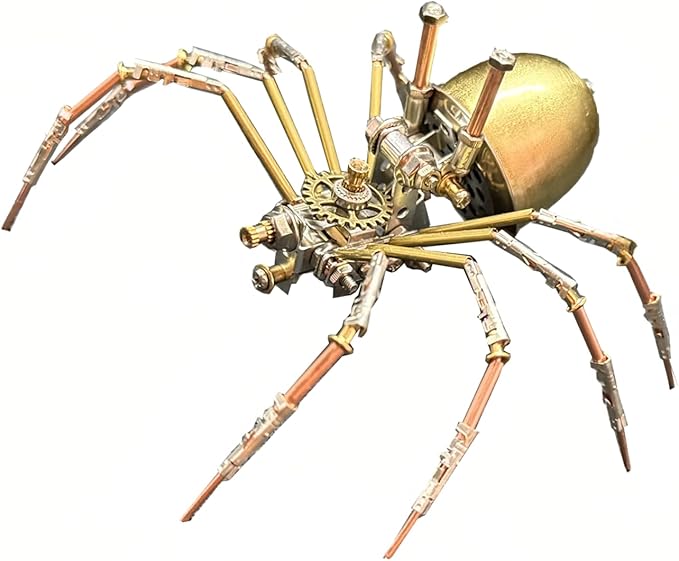 3D Puzzle Metal Model Kits Spider DIY Projects Hobby Kit,Arts & Crafts Making Metal Building Christmas Birthday Gifts (Mechanical Spider E)