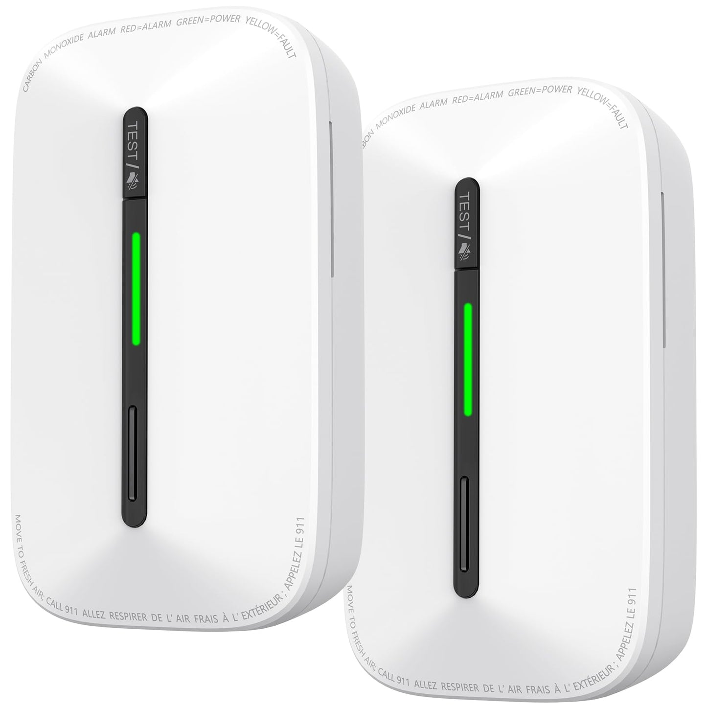 Siterlink Carbon Monoxide Detectors Plug in,10 Year Replaceable Battery Operated Co Monitor Alarm,Plug and Play Co Detector,Portable Carbon Monoxide Detector for Home,Traval,RV,Hotel GS846A 2 Pack