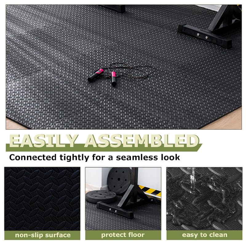 18 Pack Yoga Mat, Gymnastics Exercise Mats for Home Gym - Non-Slip Floor Workout Mats for Yoga, Fitness, Gymnastics Traini...