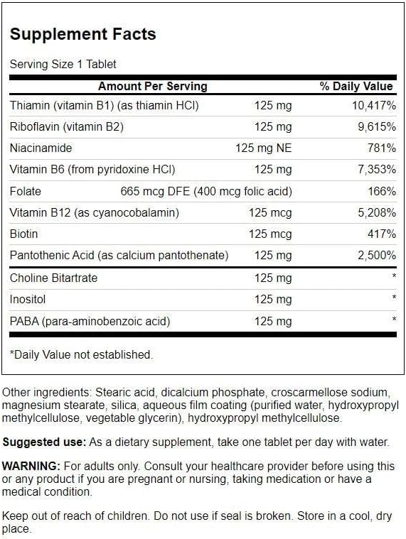 Swanson Vitamin B-125 Complex 100 Tabs