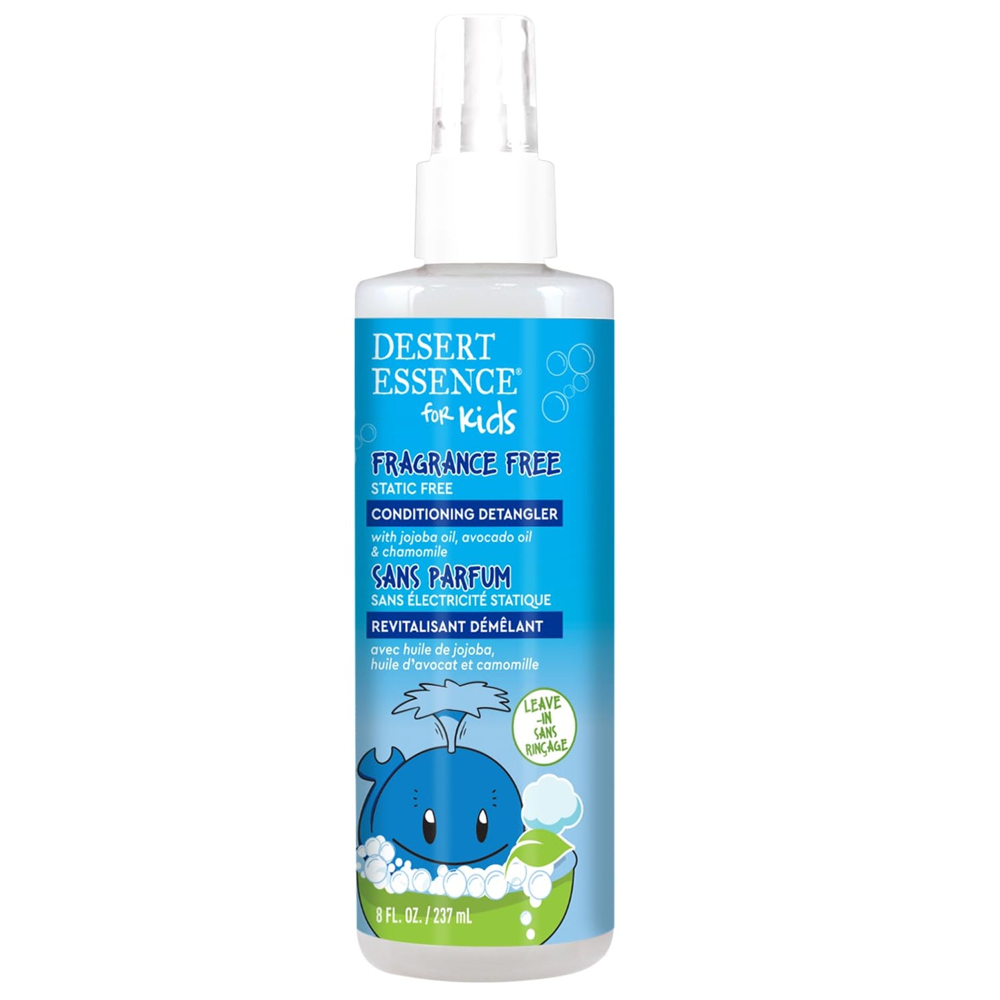 Desert Essence Kids Conditioing Detangler Spray 8.0 fl oz - Vegan, Gluten-Free. Cruelty-Free - Leaves hair smooth, shiny and eas