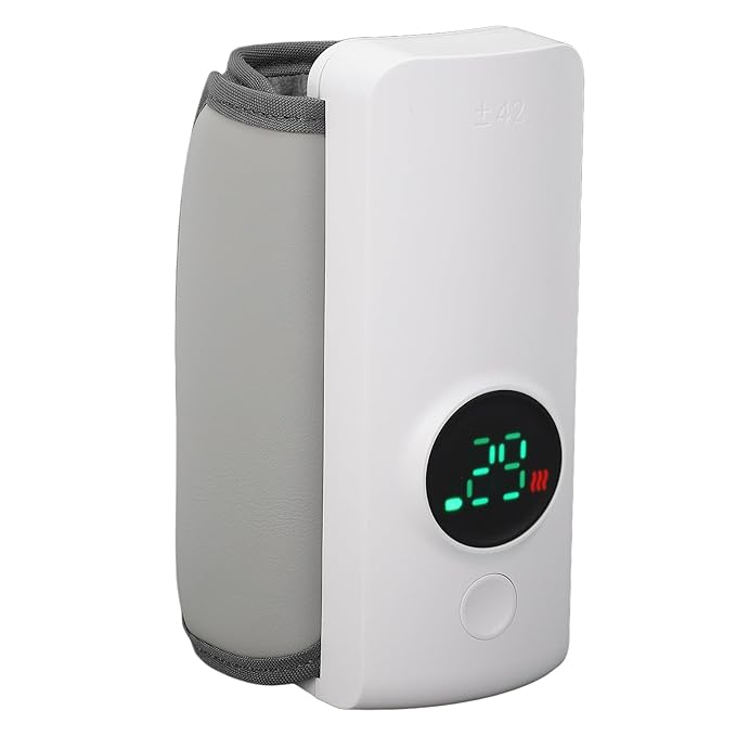 Portable Bottle Warmer for Breastmilk or Baby Formula, 6000mah Travel Warmer for Baby Bottles Infant Milk Warmer Sleeve with Temp Display, Fast Heating & Long Lasting Warming
