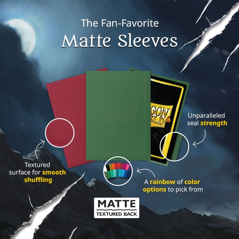 Dragon Shield | Standard Size Matte Card Sleeves | 100 CT - Smooth & Tough TCG Sleeves - Compatible with Pokemon, Flesh & ...