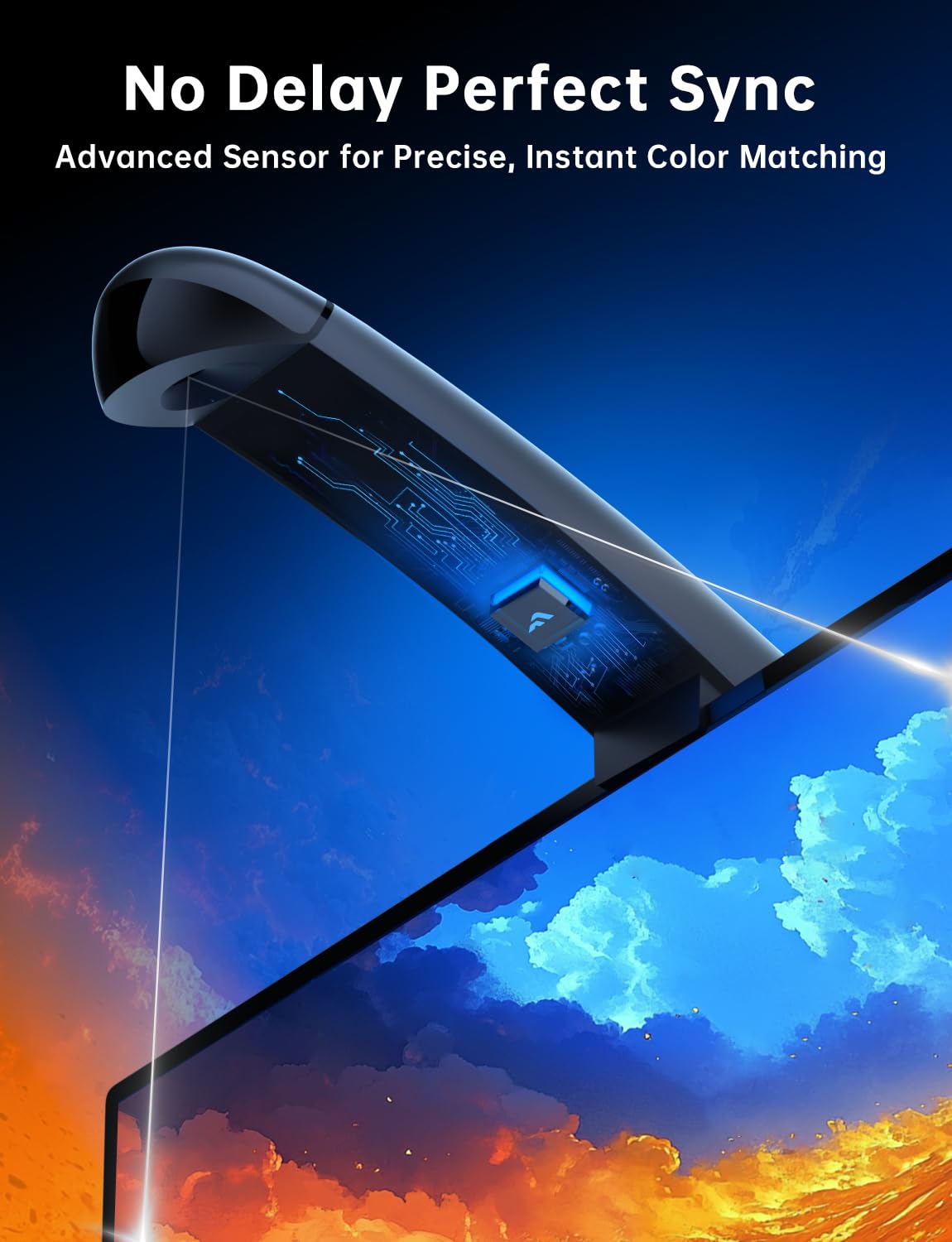 FFJ TV Lights That Change with TV, 21.3ft Cuttable TV LED Backlight for 90-100 Inch Screen and PC Monitor, TV Backlight with Sensor, Smart App Control, Game & Music Sync Color Changing Light