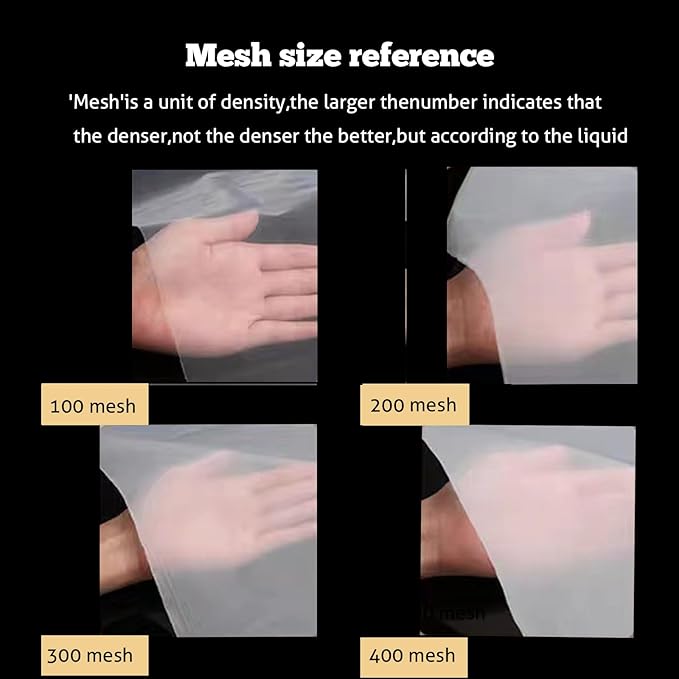 39.37"X39.37" Nylon Mesh Fabric, Fine Filter Cloth, 100 200 300 400 Mesh, Reusable Strainer Cloth for Milk, Juice, Paint (300 mesh)