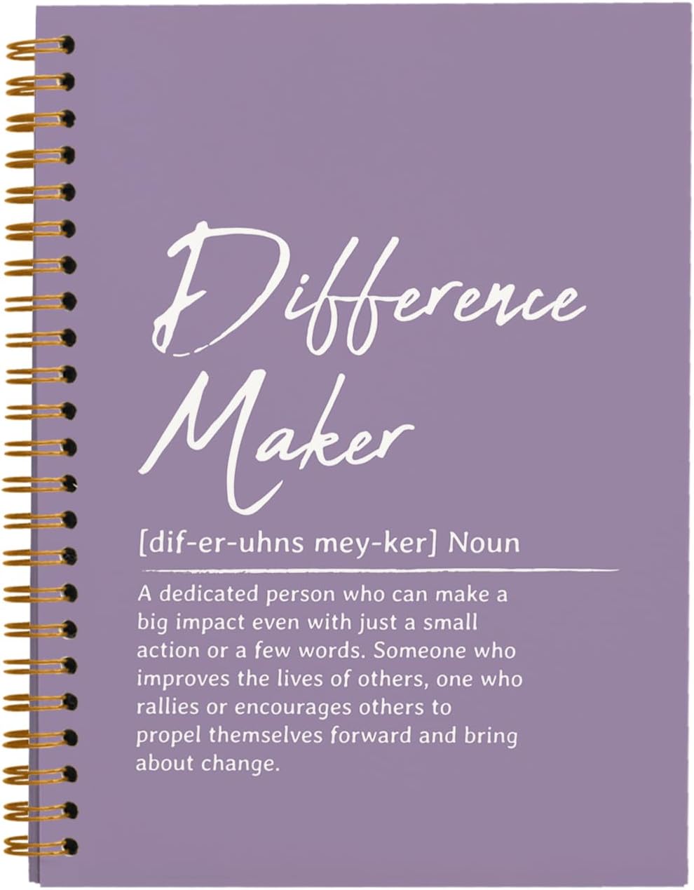 OXW Purple Meeting Notebooks for Work, Difference Maker Gift Office Work Notebook Journal for Writing Note Taking, Thank You Gifts for Women Men Leader Boss Mentor Principal Manager, 5.5"x8.3"