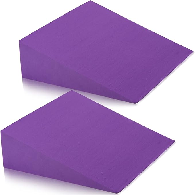 DEAYOU 2 Pack Yoga Foam Wedge, 13" EVA Foam Calf Stretch Slant Board for Lower Leg Strength Improve, Squat Wedge Incline B...