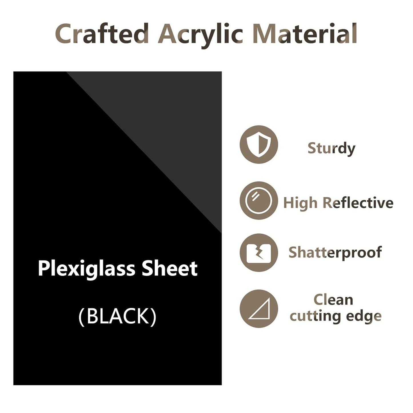 Egofine 12" x 16" Black Plexiglass Sheets 12 Pack 0.04 Inch Cast Acrylic Sheet Thick for DIY Craft Projects, Painting, Photography, Sign, Display Stand, Home Decor, Easy to Cut