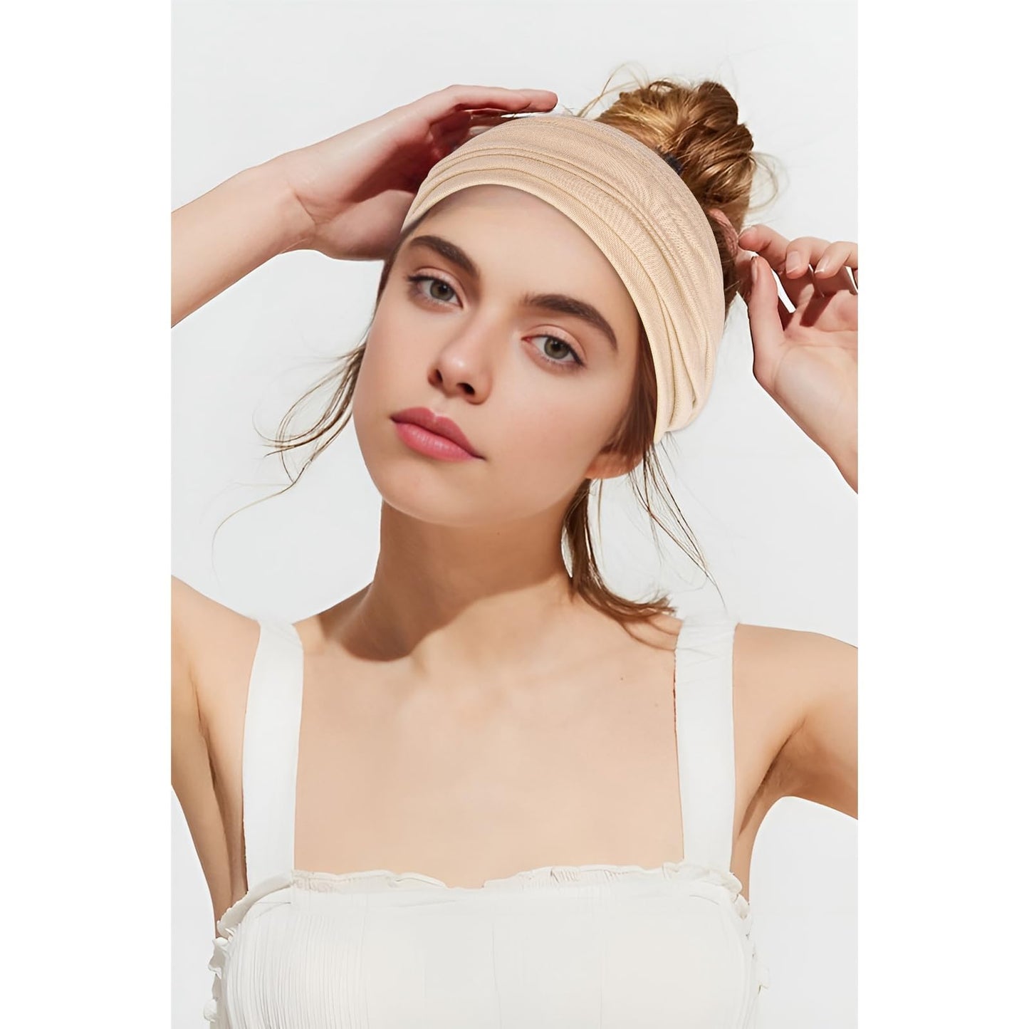 Wecoe Headbands for Women, 6pcs Fashion Wide Elastic Thick Knotted Headbands for Wigs African Head Wrap Turban Workout Sweat Hai
