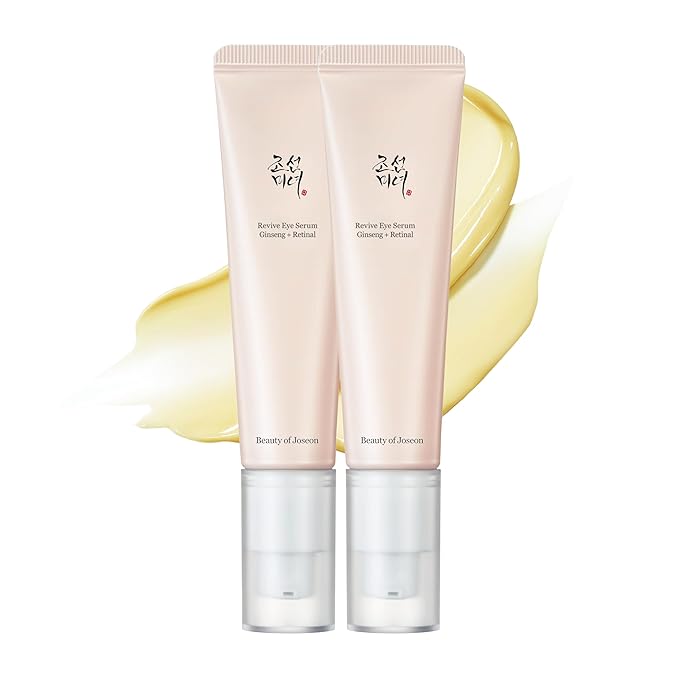 Beauty of Joseon Revive Eye Serum with Retinal Niacinamide Correction for Puffy Eye Bags Fine Lines Dark Circles Wrinkles, Korean Skin Care 30ml, 1 fl.oz, 2 Packs