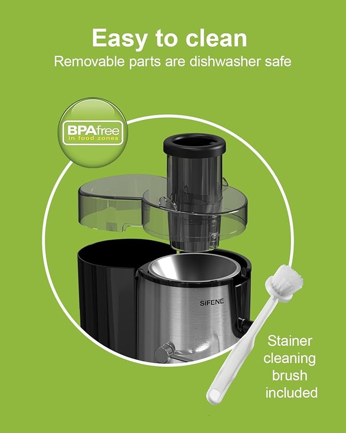 Electric Centrifugal Juicers Extractor - Juicer Machine - 3" Wide Mouth, Easy Clean, Stainless Steel