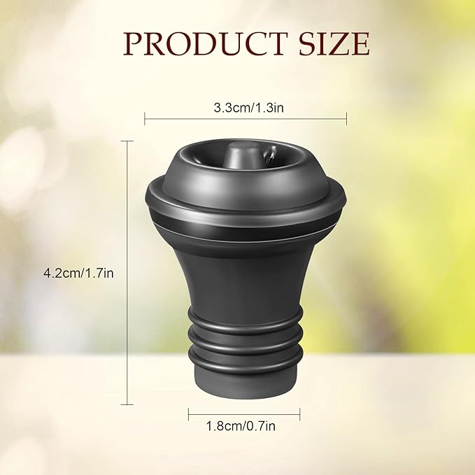 Honoson Wine Stopper Resealable Wine Pump Vacuum Stoppers Vacuum Wine Stopper Silicone Wine Saver Stoppers Practical Wine Saver Stoppers for Kitchen Supplies Wine Bottle Tools (Black,24 Pieces)