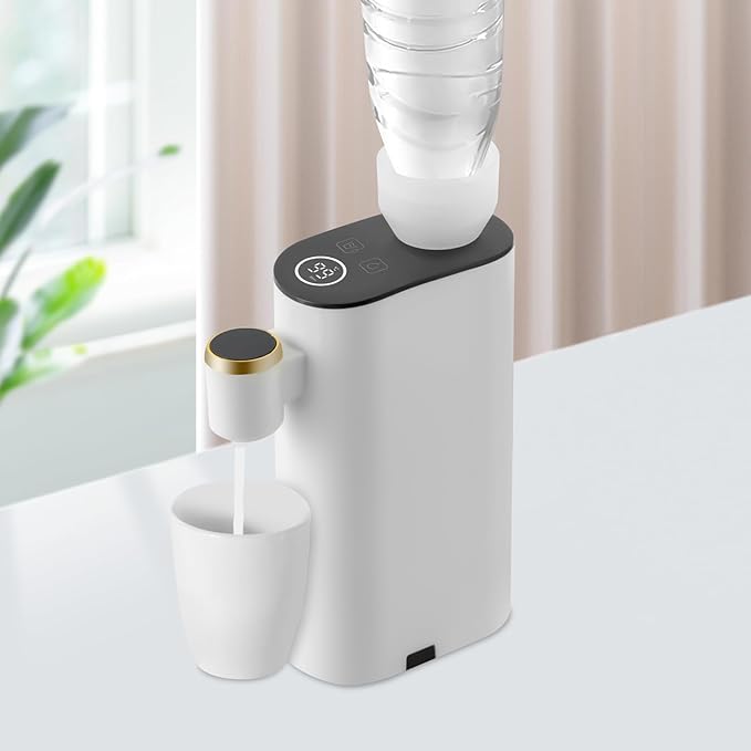 3s Instant Hot Water Dispenser, Baby Bottle Formula Dispenser, Mineral/Bottled Water Dispenser, 5 Temperatures Choices, Portable Water Warmer for Travel, Hotel (Machine + Water Tank)