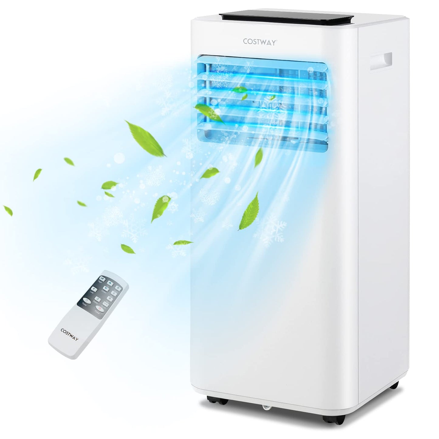 Costway 8000 Btu Portable Air Conditioner, 3 In 1 Ac Unit, Fan & Dehumidifier W/Sleep Mode, 24H Timer, Led Display, Child Lock,