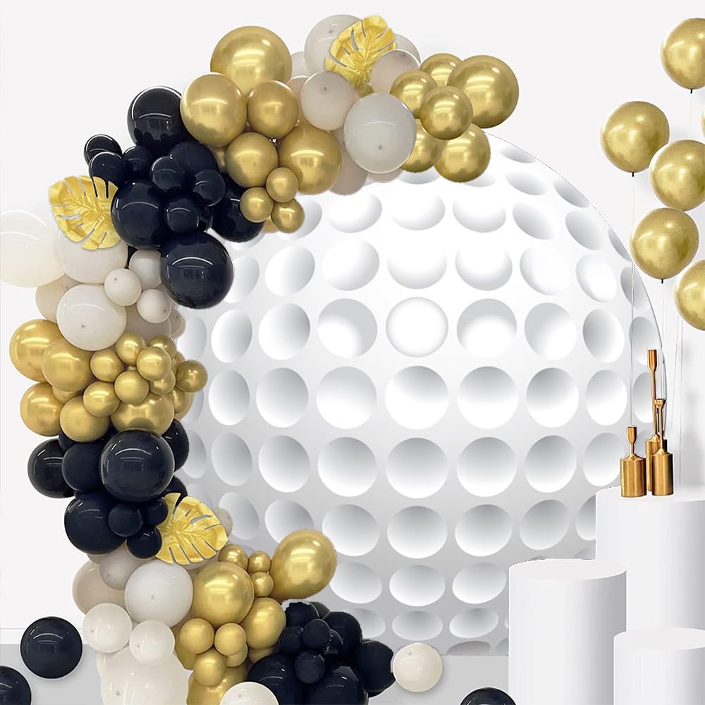 Leyiyi 3x3ft Golf Birthday Party Round Backdrop Cover Outdoor Sports Theme Photography Background Circle Backdrop Cover for Golf Sports Themed Birthday Party Decoration Golf Club Lovers Photo Prop