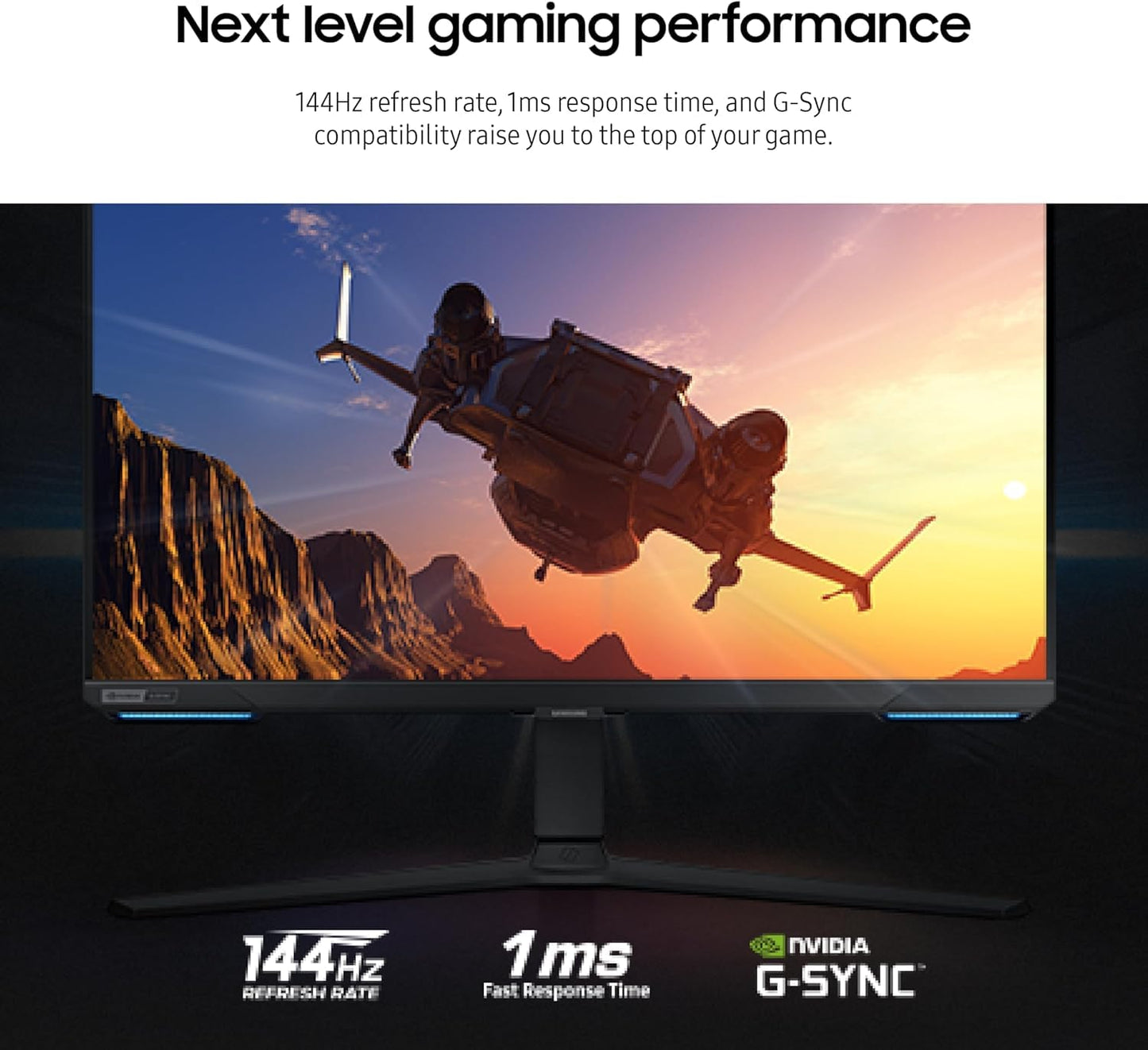 Samsung Odyssey G7 Gaming Monitor 28-Inch UHD 144Hz 1ms G-Sync FreeSync HDR 400 Black