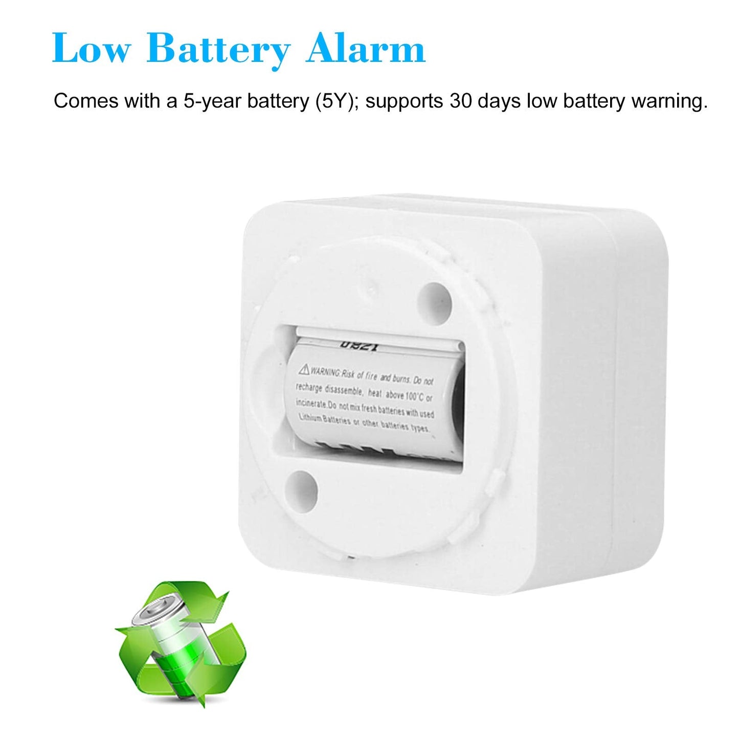 Splenssy Heat Alarm Heat Detector, Fixed Point Thermal Alarm, A1 Level, Alarm Temperature 55°C-65°C, Battery Powered, 85dB Alarm Sound for Home Kitchen Garage Boiler Houses