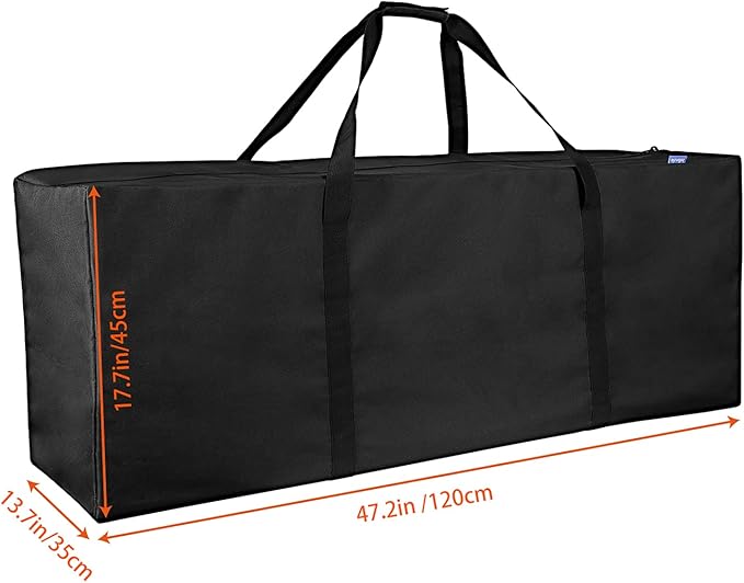 INFANZIA Duffel Travel Sports Equipment Bag, Long Luggage Bag with Upgrade Zipper Water Resistant, Extra Large Foldable Storage Bag for Camping, Tent, Tripod, Fishing(47x15x17 inch,1PCS)