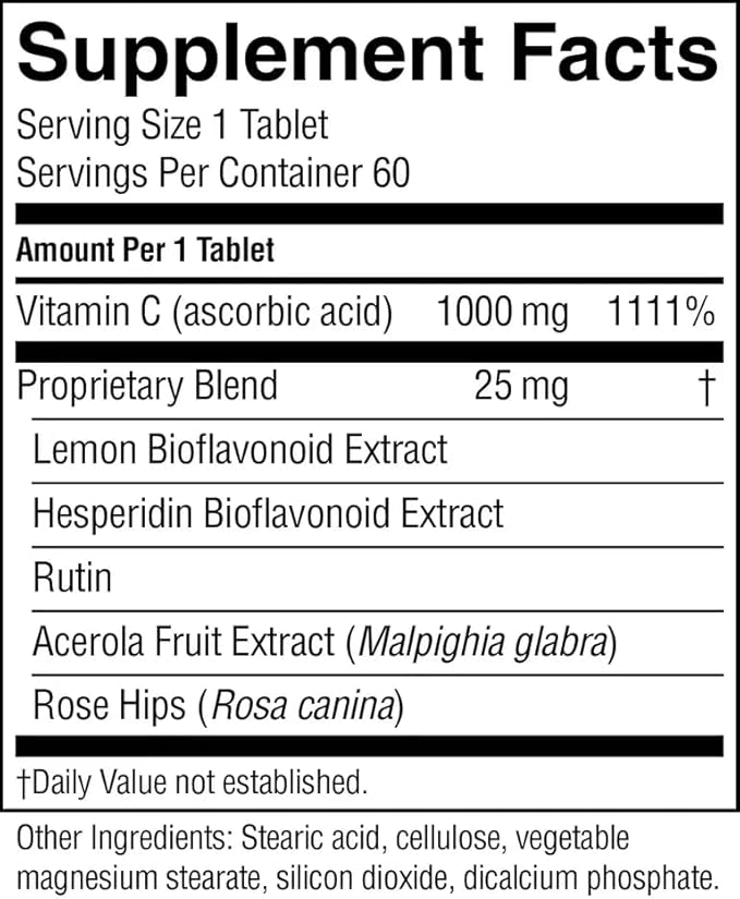 Nature's Sunshine Vitamin C 1000mg T/R, 60 Tablets | Time Release Vitamin C Supports the Immune System and Quenches Dangerous Free Radicals
