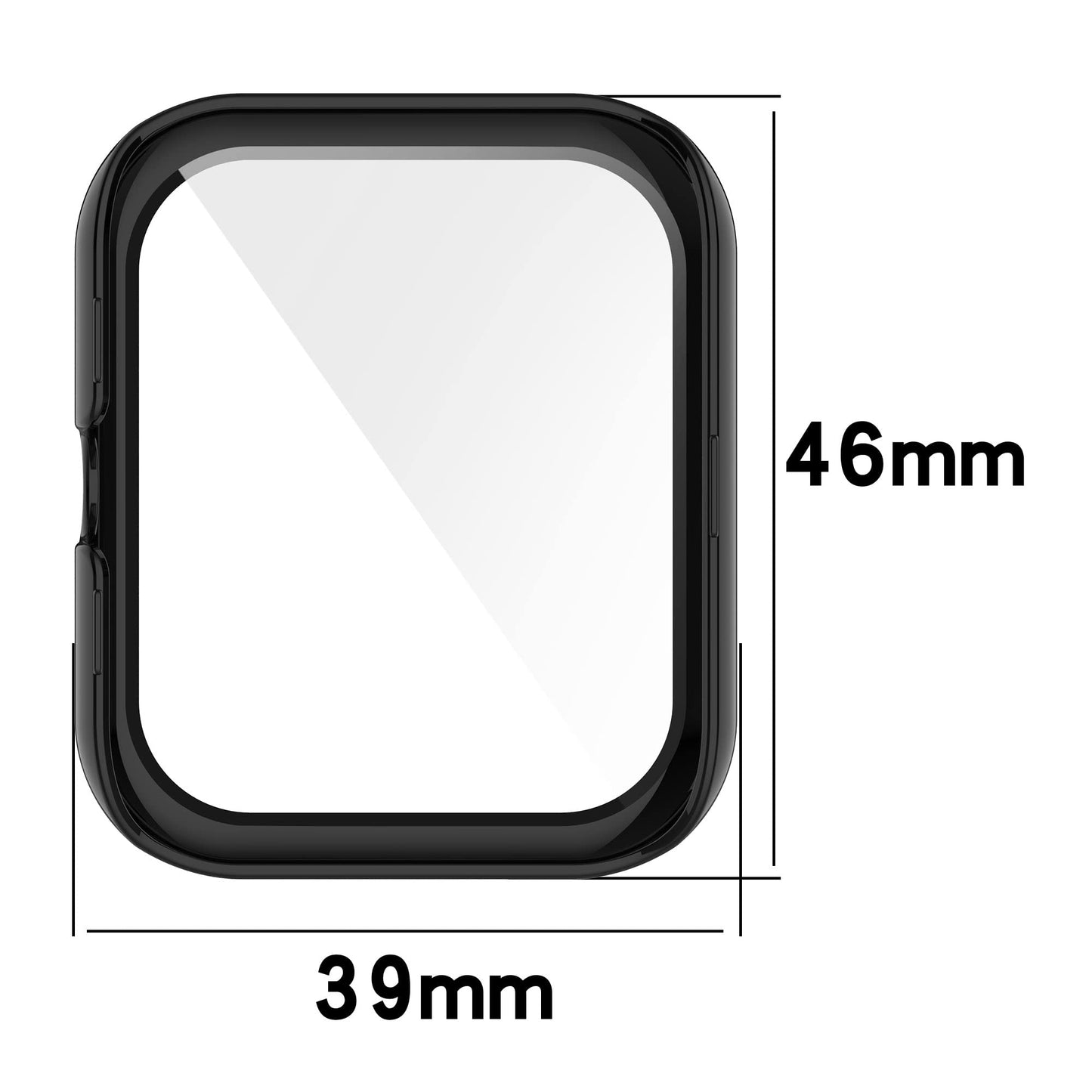 Case Compatible With Amazfit Bip 3/Bip 3 Pro Screen Protector Cover, All-Around Case Hard Pc Bumper Full Cover Shell For Amazfit