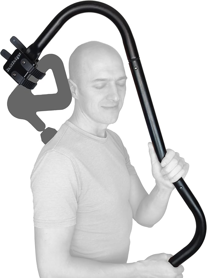 Ninefold Design BackBadger Percussive Massage Gun Holder for Back, Compatible with Most Massage Guns, for Hard to Reach Ar...
