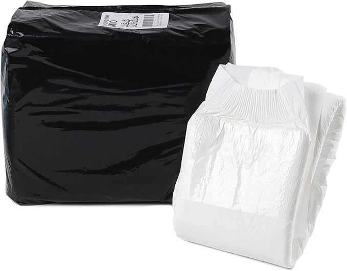 CutiePlusU Disposable Adult Diaper Heavy Absorption Dry Surface Adult Diapers All Night- White 10 Pieces (Medium 28"-38")