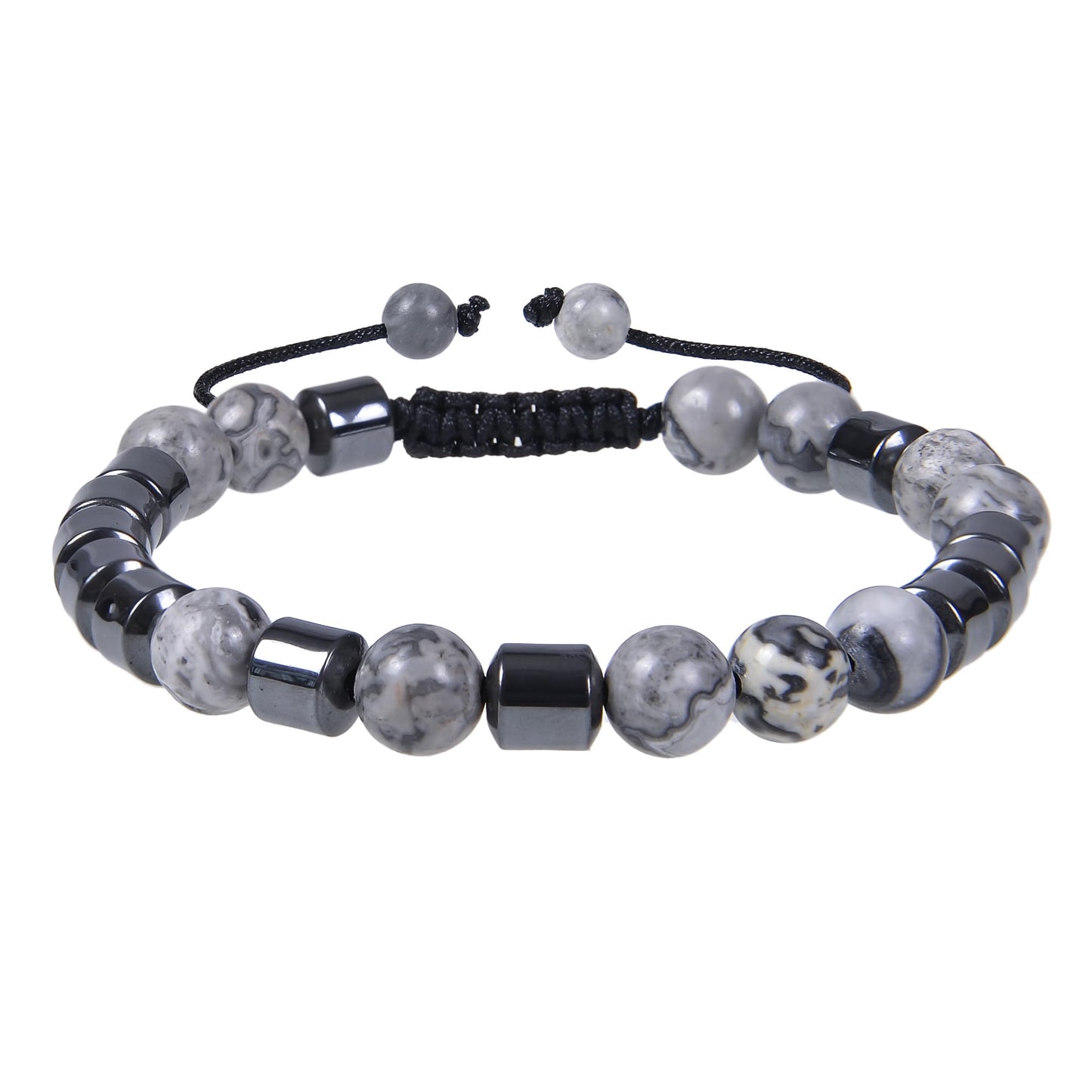 GelConnie Stone Bead Bracelet Healing Anxiety Bracelets Womens Bead Bracelets 8mm Beaded Stone Stretch Bracelet Positive Energy