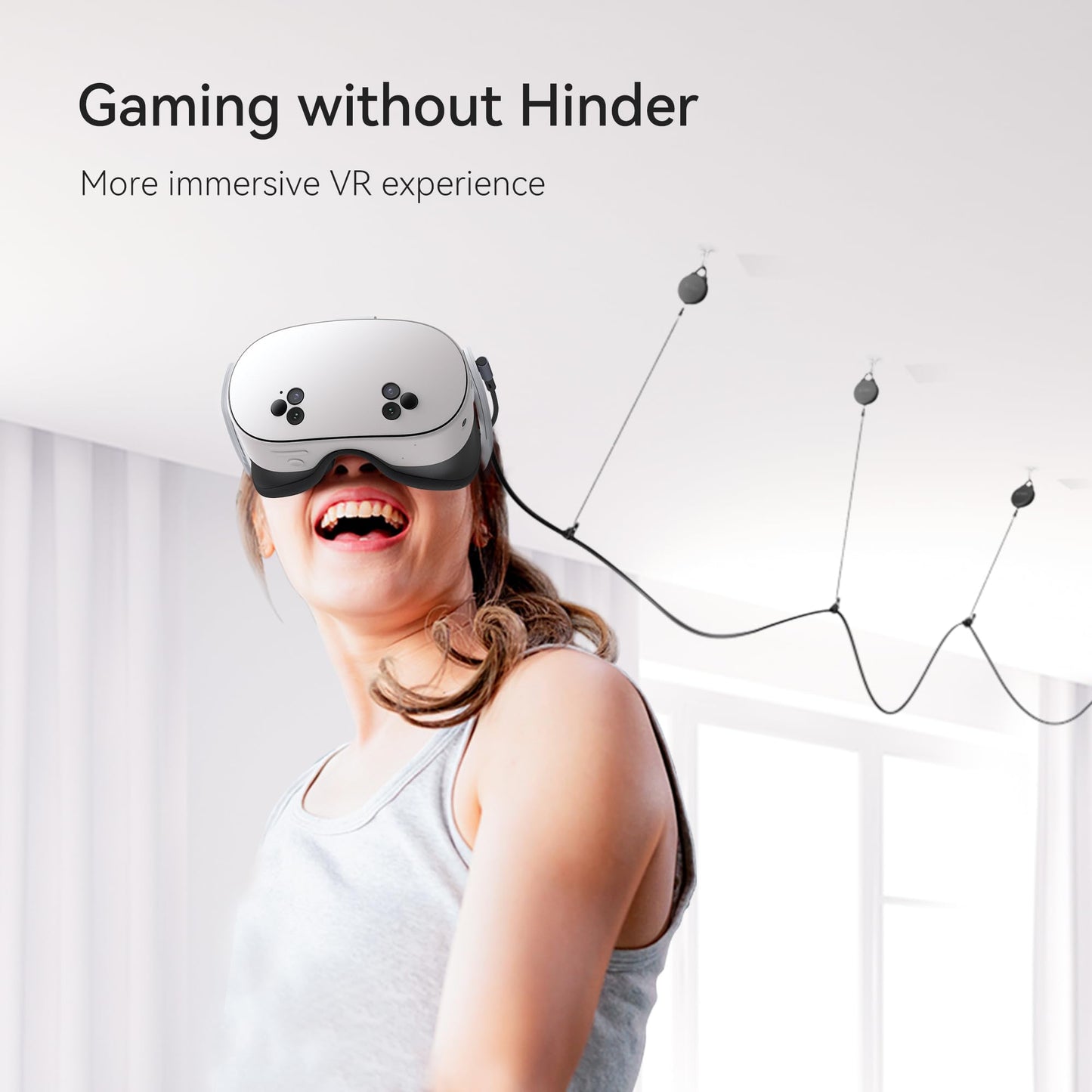 KIWI design VR Cable Management, 6 Packs VR Pulley System Compatible with Quest 3S/3/2/1/Pico/PSVR/PSVR2