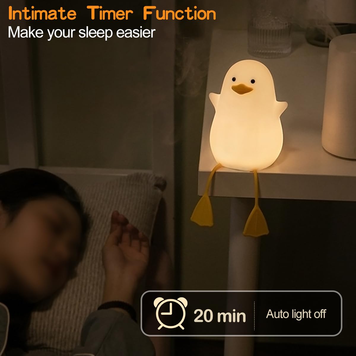 LEDHOLYT Kids Night Light - Silicone Seagull Lamp for Nursery, Baby & Toddler, Cute Bedroom Decor, Gift for Boys & Girls