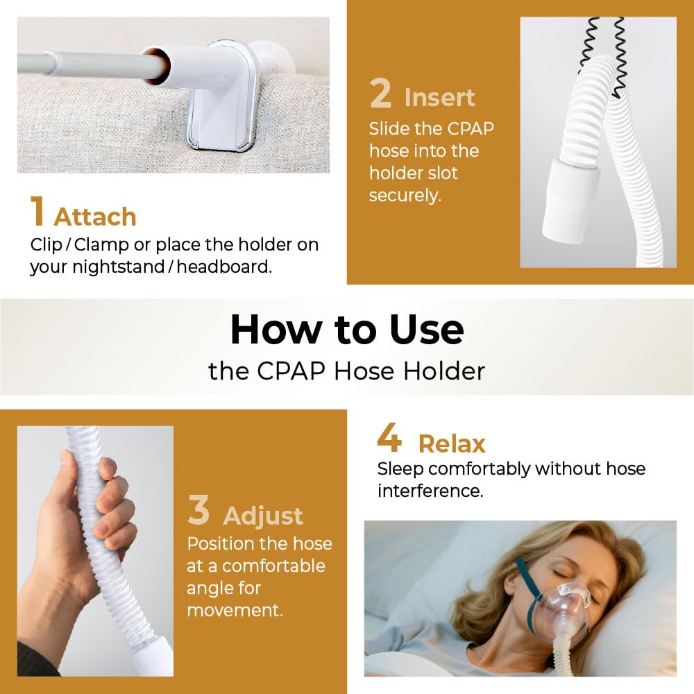Best in Rest CPAP Hose Holder – CPAP Hose Hanger for Bed, CPAP Tube Holder for CPAP Machine, CPAP Hook for Hose & Tubing, CPAP Accessories