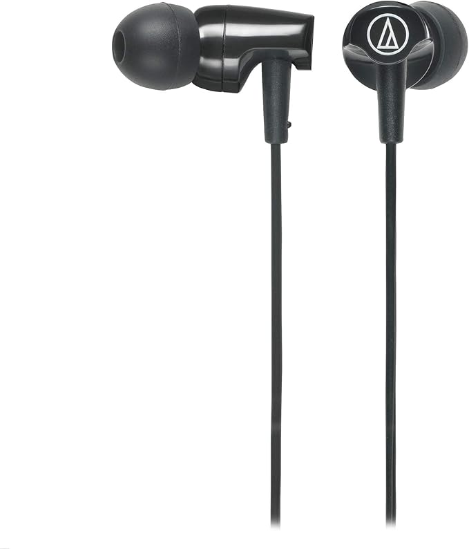 Audio-Technica ATH-CLR100iSBK SonicFuel In-Ear Headphones with In-Line Microphone & Control, Black