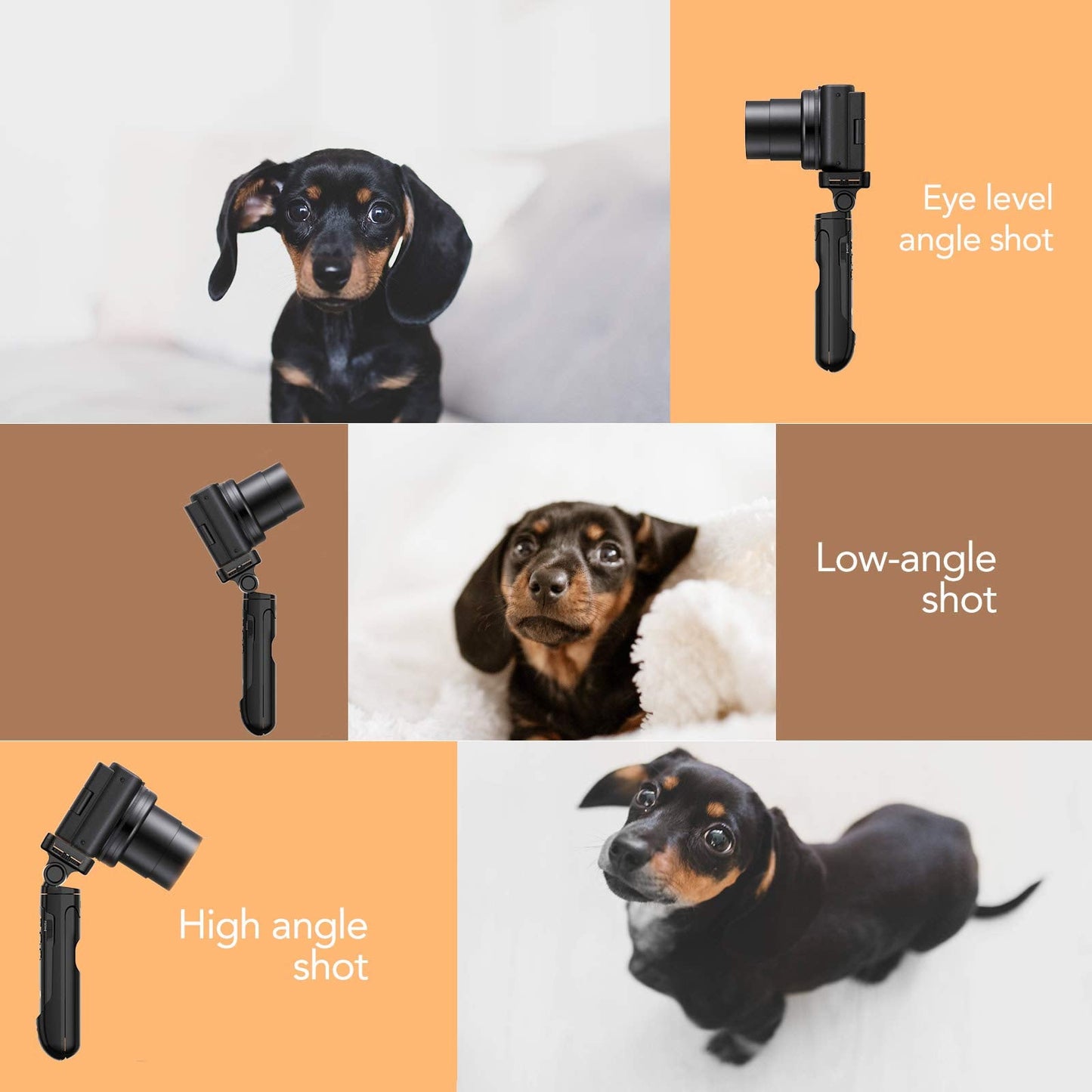 Aodelan Mini Shooting Grip And Tripod With Wireless Remote Shutter For Sony Zv-E10 Zv-1 A7Sm3 A7C A7Riv 9 7Riv 7Riii 7Iii Rx0Ii