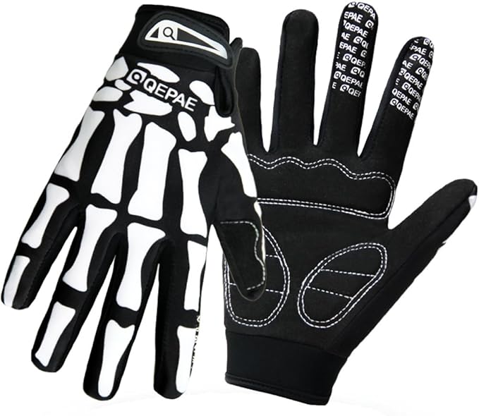 QEPAE® Unisex Breathable Cycling Full Finger Gloves Non-Slip Auto Racing Gloves for Biking Running Sporting Weightlifting ...