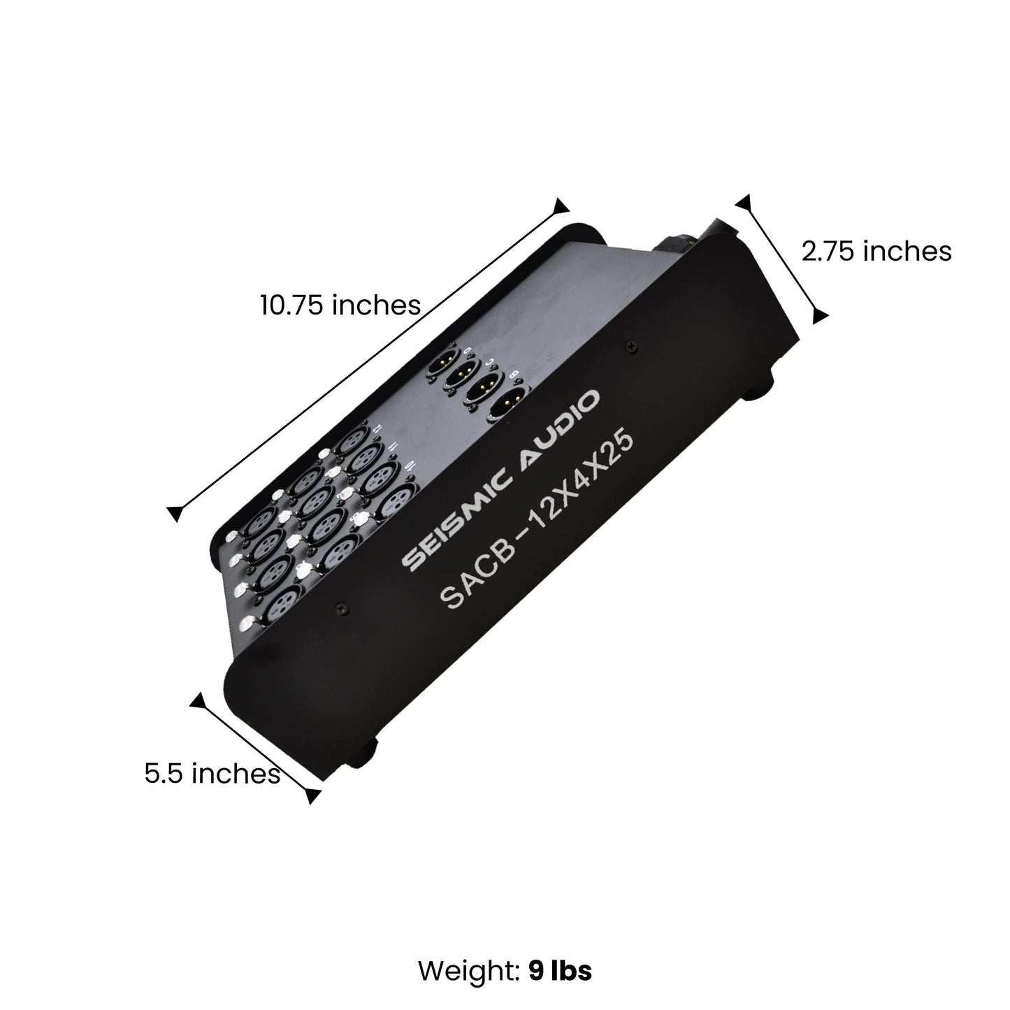 Seismic Audio Speakers 12 Channel Low Profile Xlr Send Sub Snake Cable, Xlr Splitter Cable, 25 Feet