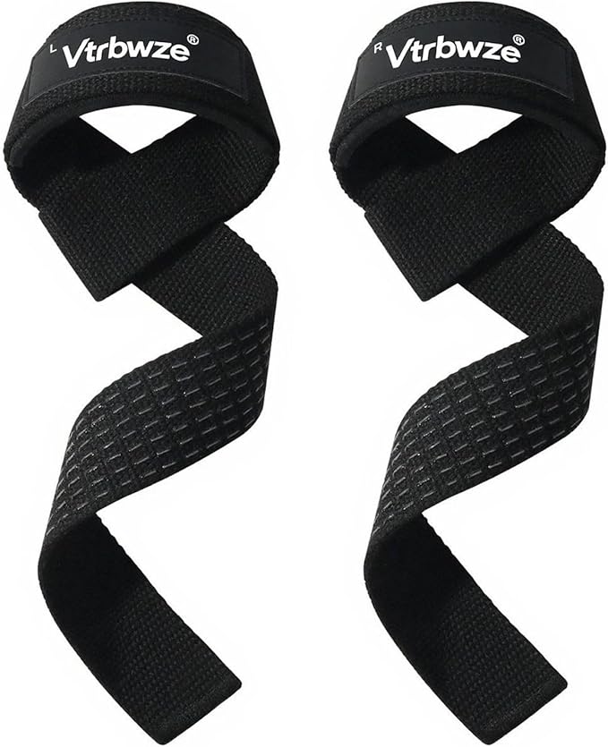 Vtrbwze Gym Lifting Straps for Weightlifting & Deadlift - Non-Slip Silicone Grip, Padded Wrist Support for Bodybuilding, W...