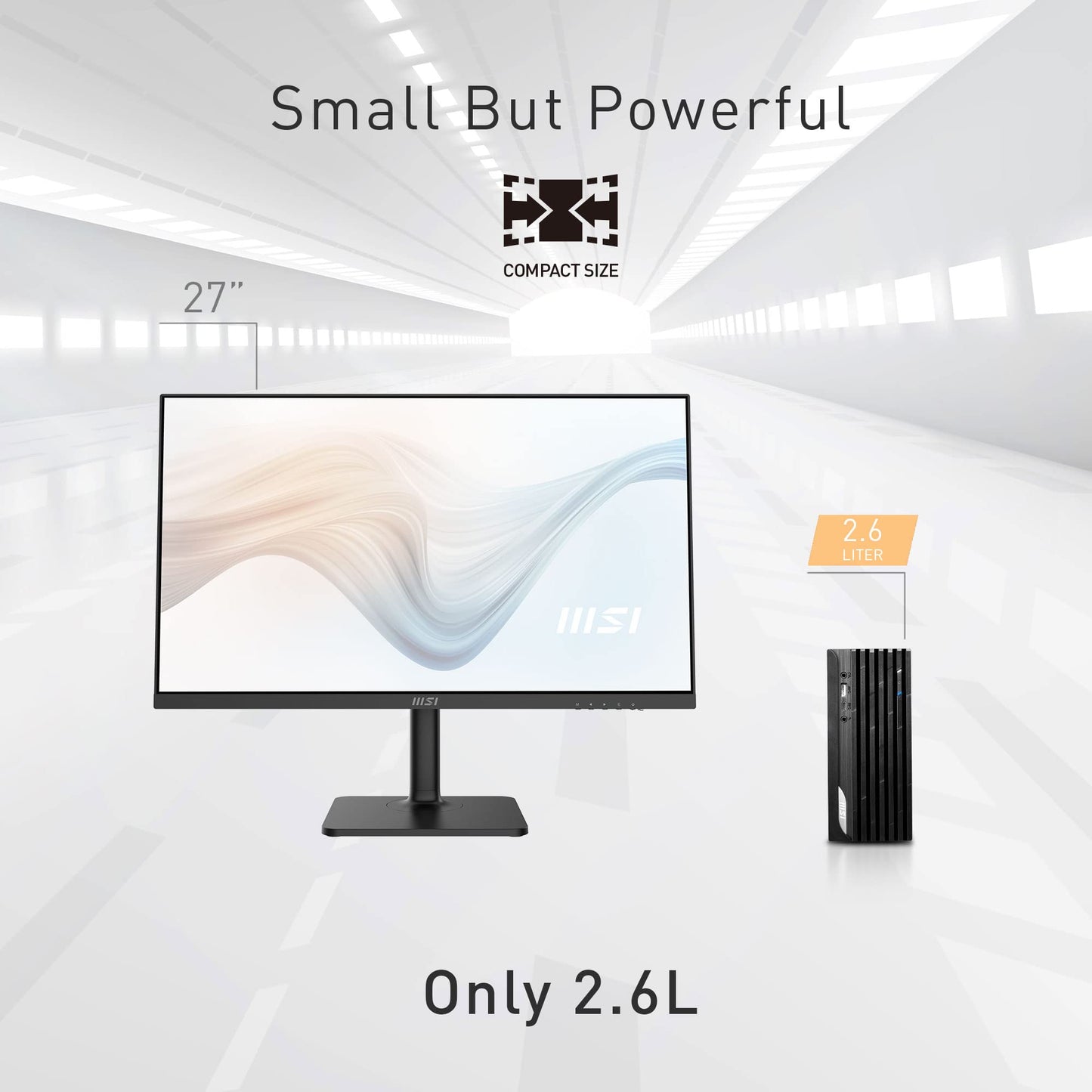 Msi Pro Dp20Za (Mff) Desktop, Amd Ryzen R7-5700G, Radeon Vega 7, 16Gb Memory, 500Gb Ssd, Wifi 5, Usb Type-C, Black, Windows 11 H