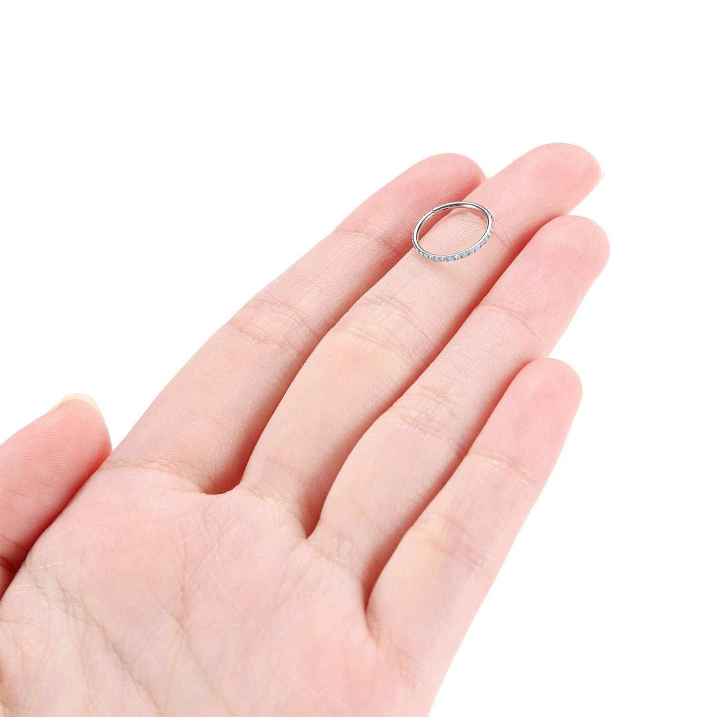 Conch Piercing Jewelry Conch Hoop Earring 18g Helix Piercing Jewelry Nose Ring Hoop 18g Silver Nose Hoops 8mm Conch Hoop Earring
