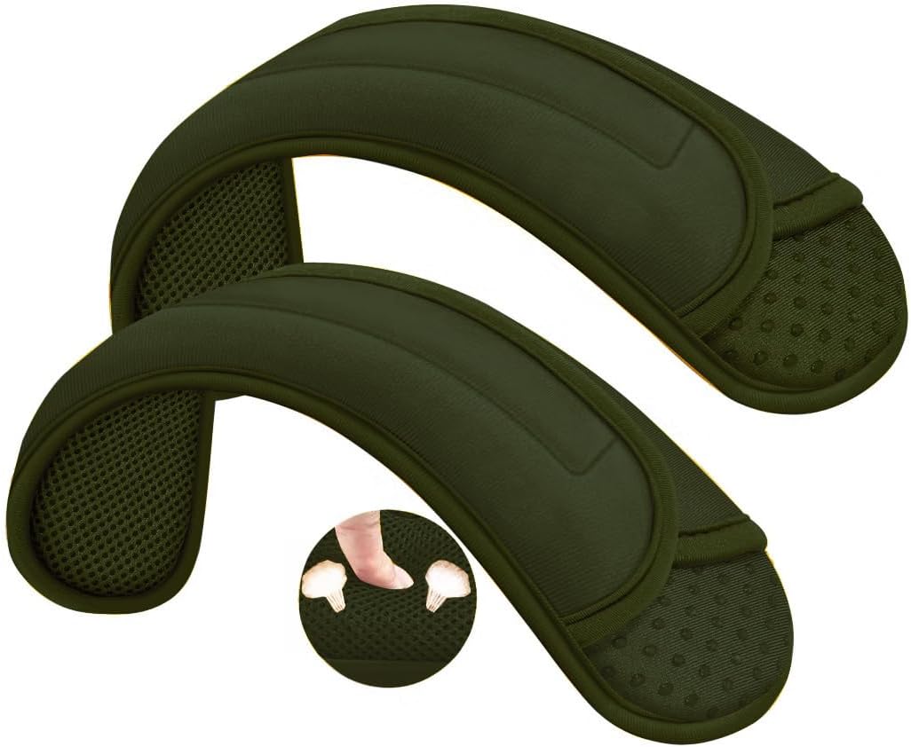 ZINZ 2-Pack Universal Shoulder Pad with Ultra Thick Cushion for Bag Luggage Bag Crossbody, Plus Long & Anti-Slip & Breathable,Army Green