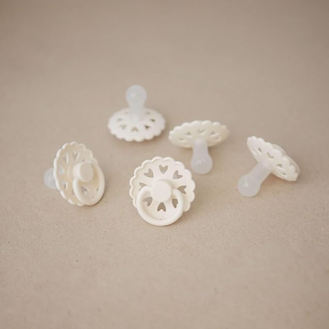 FRIGG SilkySoft Silicone Baby Pacifier 6-Pack Cinnamon Charm | Made in Denmark | BPA-Free (6-18 Months)