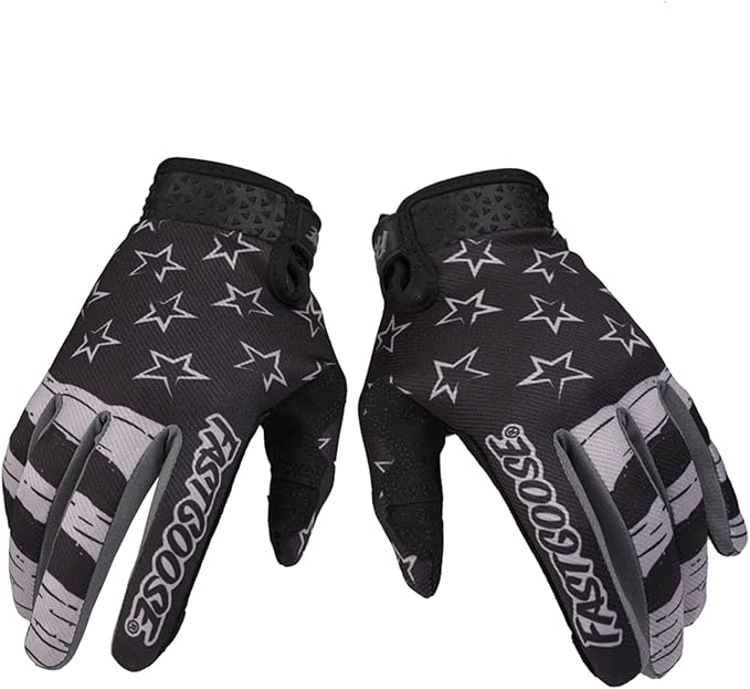 EXCEREY Star Motorcycle Bicycle Full Finger Off-Road Racing Gloves Outdoor Sports for Men Women & Mountaineering