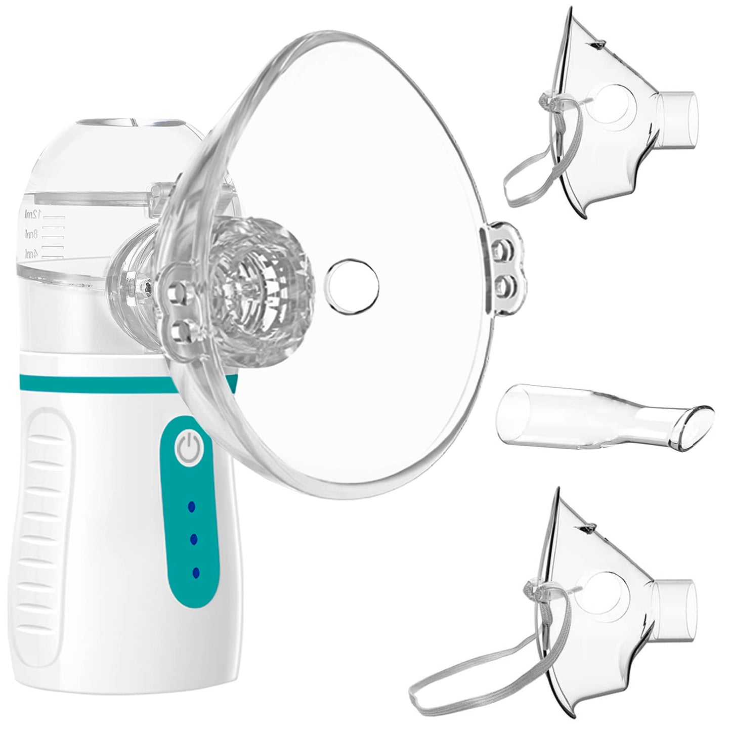 Portable Nebulizer with 3 Adjustable Speed, for Adults and Kids, Handheld Nebulizer for Breathing Issues, with Automatic-Cleaning, Laser Ultrafine Mesh Making, Effective for Home use