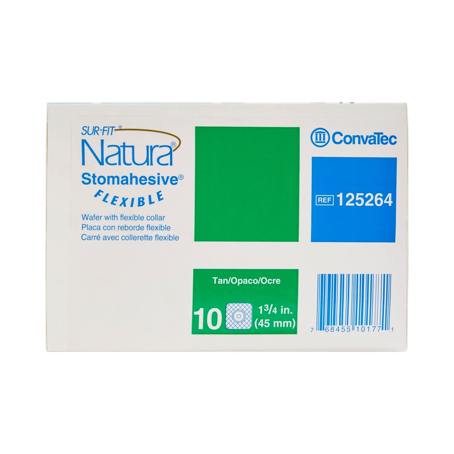 ConvaTec Sur-Fit Natura Stomahesive Wafer, 125264, 1-3/4" Flange 10/Box