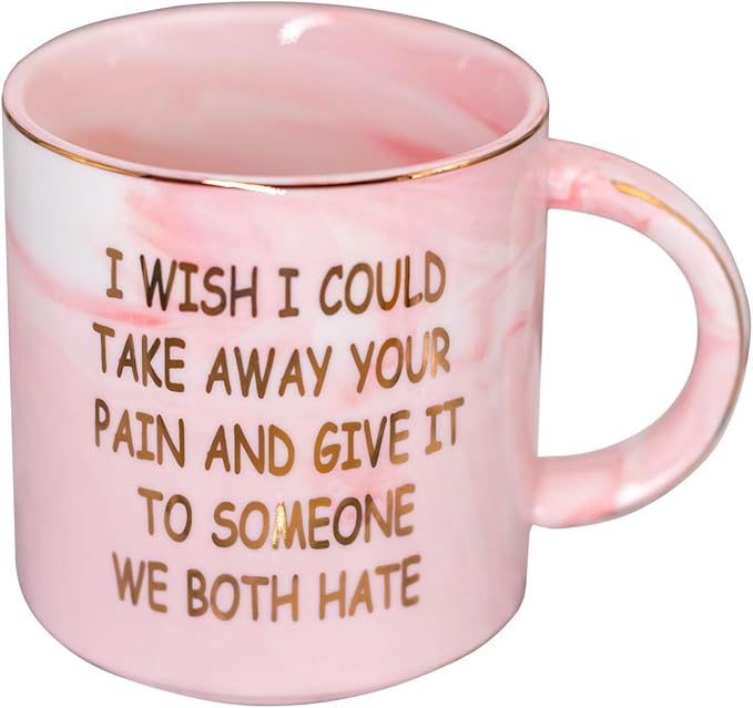 Mugpie Get Well Soon Gifts for Women - Cute I Wish I Could Take Away Your Pain Coffee Mug - Feel Better Surgery Recovery C...